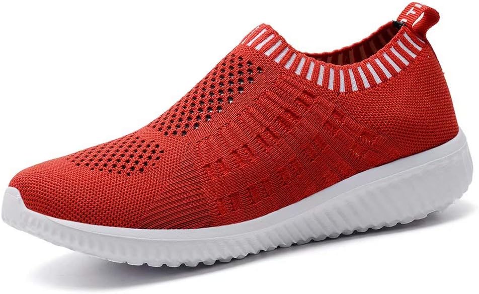 konhill Women's Casual Walking Shoes Breathable Mesh Work Slip-on Sneakers