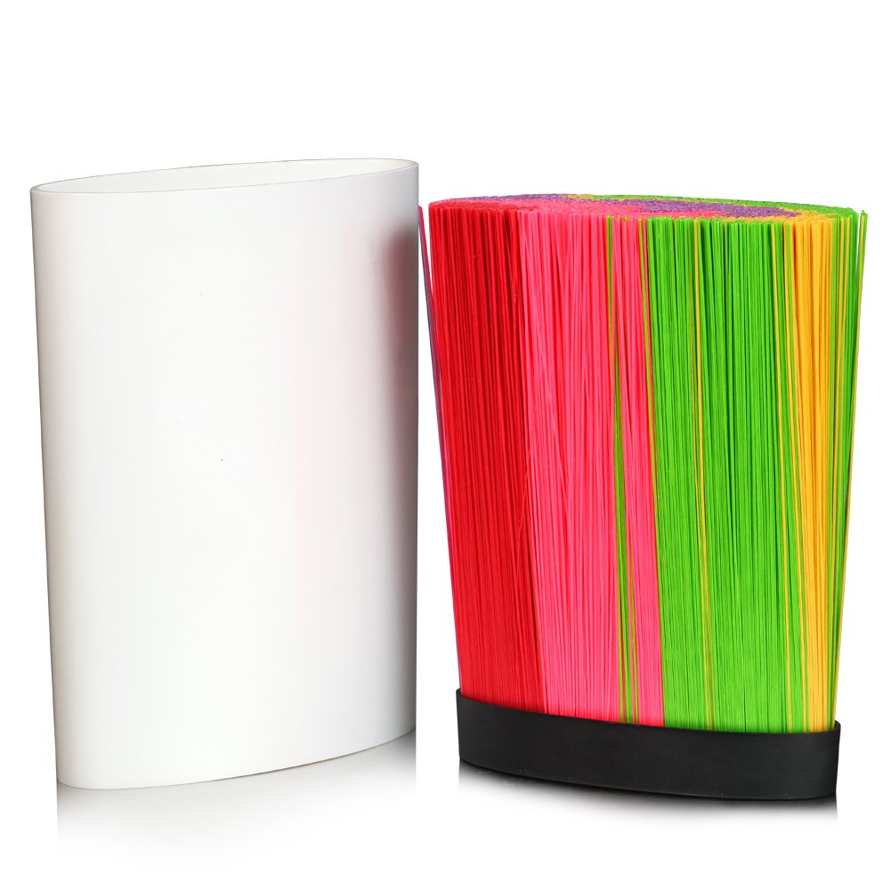 WYQN Knife Block Universal Holder without Knives Convenient Storage for Various Knives and Kitchen Tools, Cylinder, White