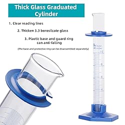 2Pcs 10ml Graduated Cylinder, Plastic Hexagonal