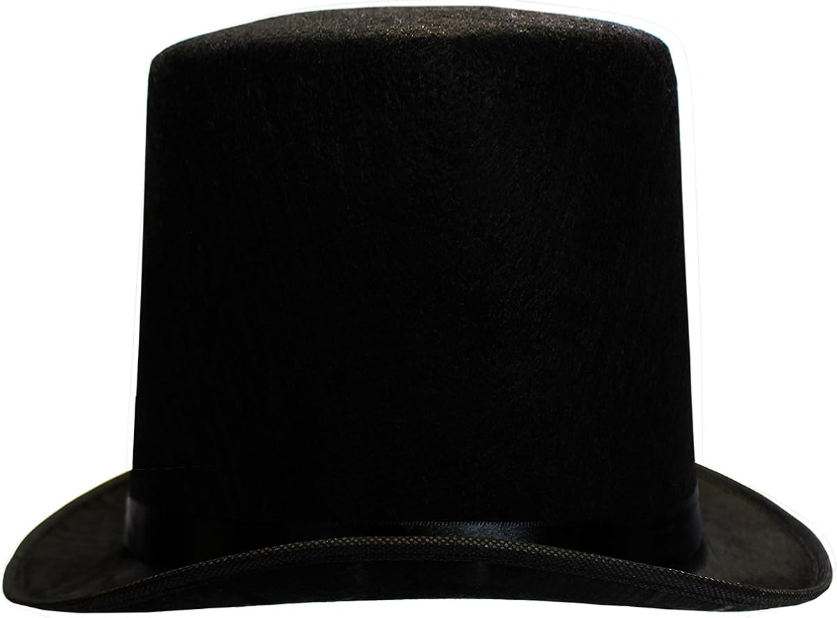 Funny Party Hats Dress up Hats for Adults Costume Party Hats for Men Women Unisex by (Black 7" Top Hat): Clothing