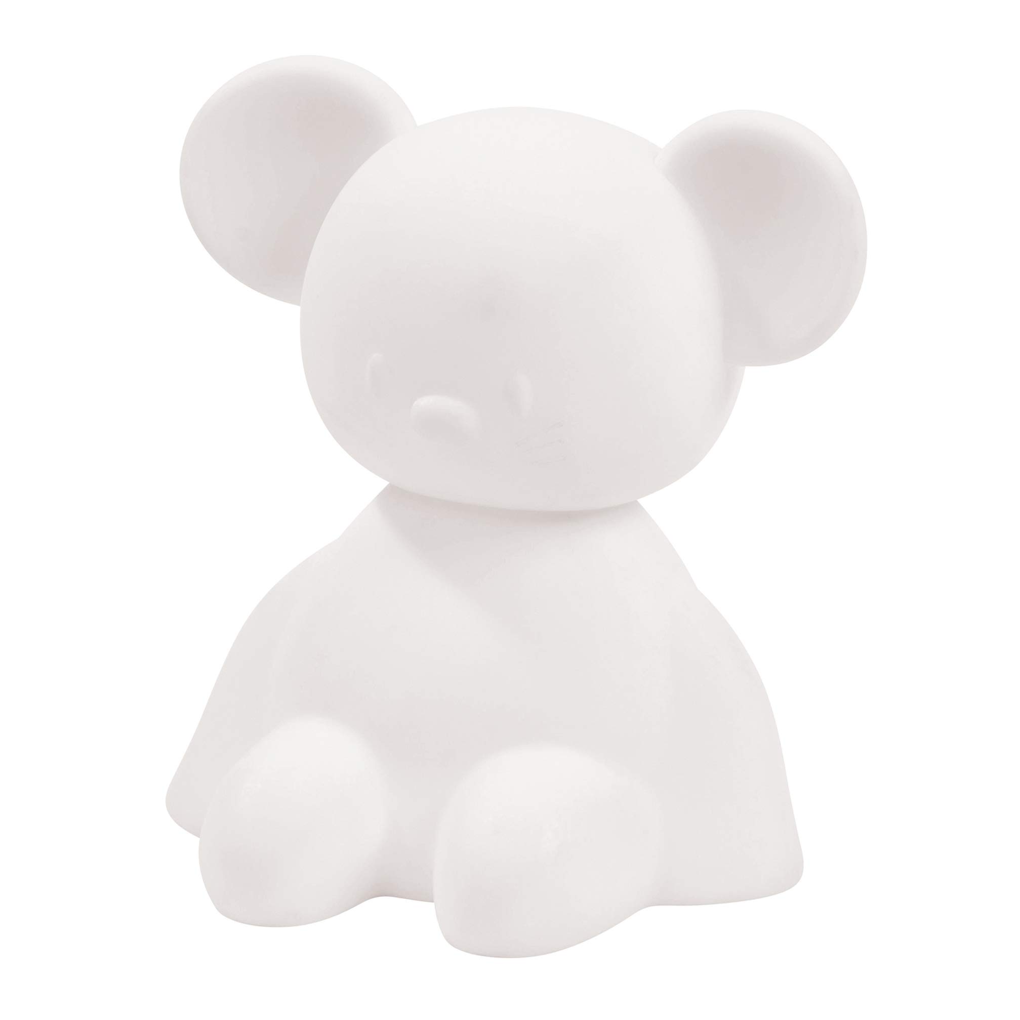 Nattou Led Night Light Mouse Made of Silicone, 7 Colors in 4 Light Intensities, Bpa 13.5 X 10.5 X 14 cm, White die Maus