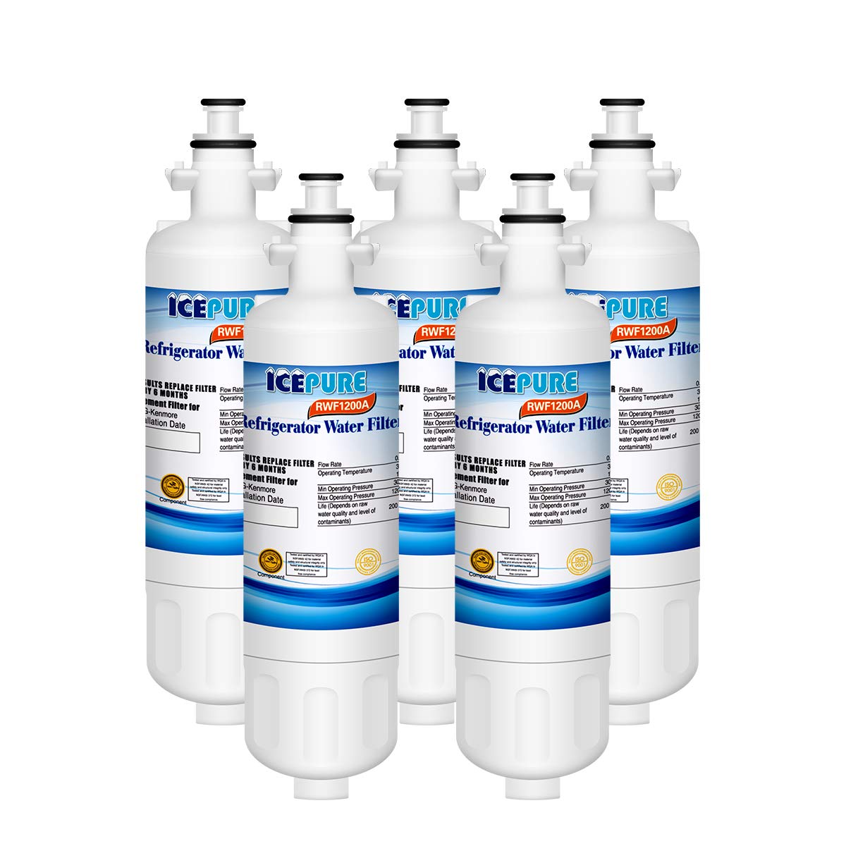 ICEPURE LT700P Replacement for Refrigerator Water Filter, Compatible LG LT700P, ADQ36006101