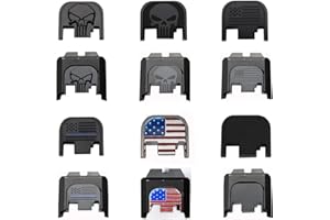 TACBRO Aluminum Rear Cover Slide Back Plate Compatible with Glock Gen 1-4/Gen 1-5 G17 G17L G19 G20 G21 G22 G23 G24 G26 G27 G29 G30 G31 G32 G33 G34