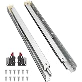 Probrico 1 Pair 21 Inch Undermount Drawer Slides, Full Extension Concealed Drawer Runners Soft Close Bottom Mount Drawer Slides with Rear Mounting Brackets Locking Devices