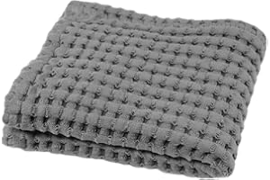 GILDEN TREE Waffle Towel Quick Dry Thin Exfoliating Washcloths for Face Body, Modern Style (Slate)