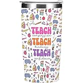Positive Teacher Gifts Tumbler, Teacher Appreciation Gifts 20 oz Stainless Steel Coffee Mug，Travel Cup，Insulated Cup with Lid for Car,Birthday Thank You for Women Men Principal Teachers