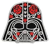 Star Wars Darth Vader Floral Helmet Iron-On Patch