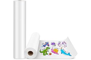 White Handicraft Paper Roll,Width:17.3IN(44cm),Length:787IN/20M,Ideal for Easel Paper,Bulletin Board Paper,Wall Art,Gift Wrap