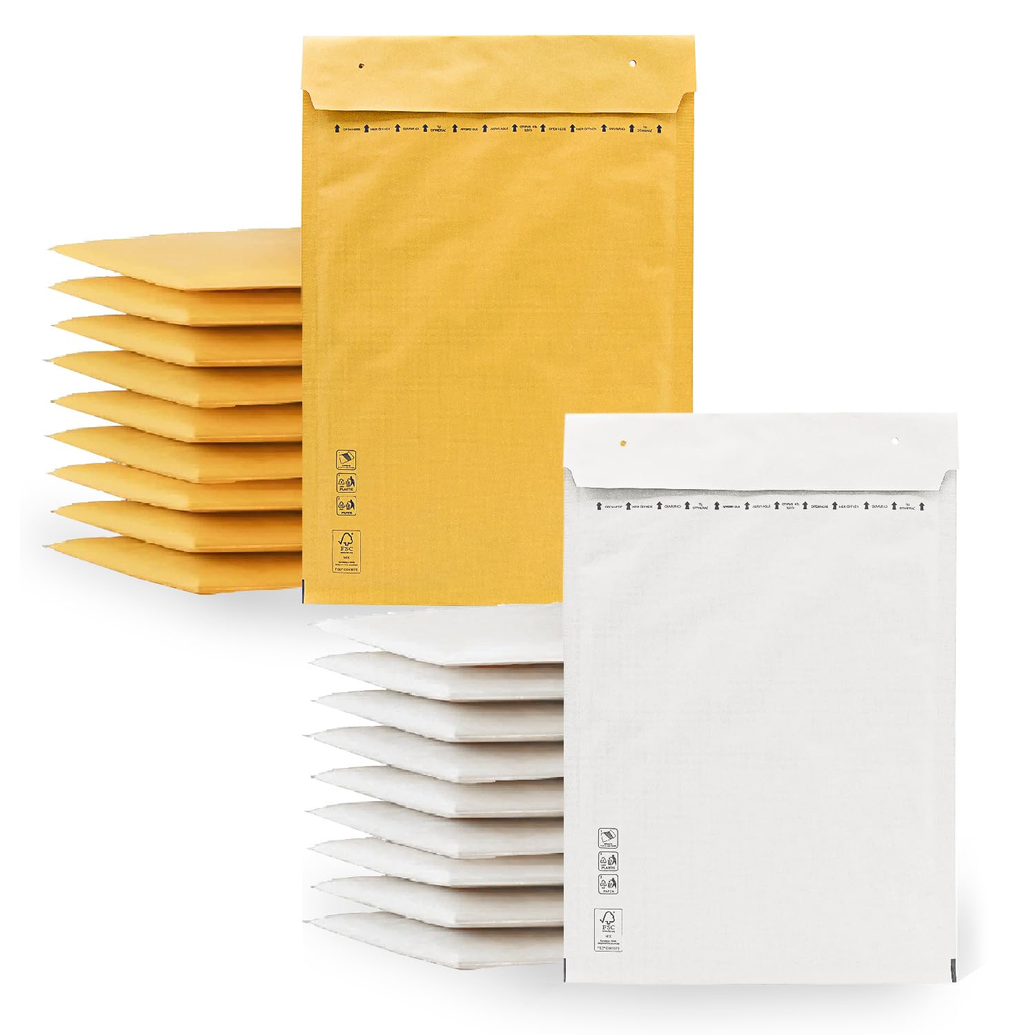 m-office Bubble Envelopes Kraft White Bubble Envelopes Mailers for Parcels Assorted Sizes Mailing Bags · m-office (220 x 260 mm, Pack of 20)