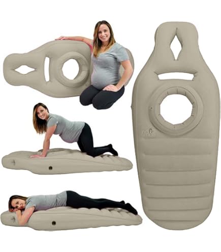 Yoga Mat For Pregnant Women Comfortable Flocking PVC Inflatable Mattress With Ho