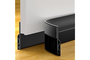 OXRQ Door Draft Stopper, Door Sweep for Bottom of Door, Weather Stripping Door Seal Gap Filler Bottom Blocker Soundproofing Cold Air Insulation Save Energy Install Quickly Easily (Black, 39‘’)