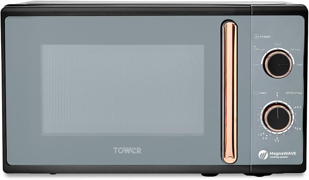 Tower Cavaletto Microwave 800W 20L 5 Power Levels Black & Rose Gold T24038RG