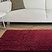 Lavish Home High Pile Shag Rug Carpet, 21 x 36, Burgundy