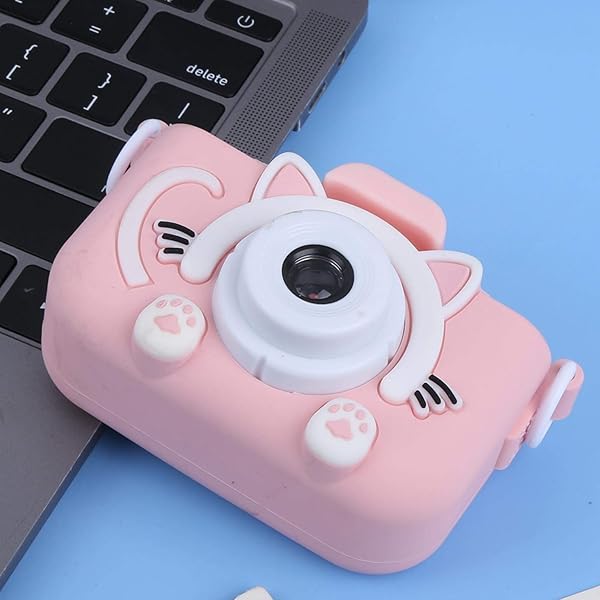 DAUERHAFT Digital Camera Cartoon Children Camerafor Food Grade ABS MaterialPink