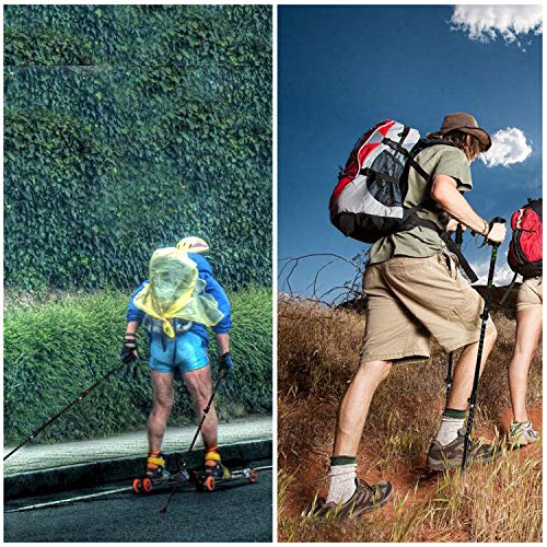 EJG Trekking Poles - 2 Packs/Set | Hiking Poles | Ski Poles | Walking Stick | Walking Poles | Nordic Walking Poles, Quick Lock System, Telescopic(25"-52"), Collapsible