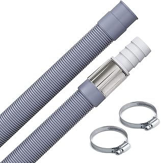 Ablaufschlauch Verlängerung mit Schlauchschelle für Waschmaschine Spülmaschine 2 m Waschmaschinenschlauch Verlängerung Ø 19mm Ablaufschlauchverlängerung für Geschirrspüler