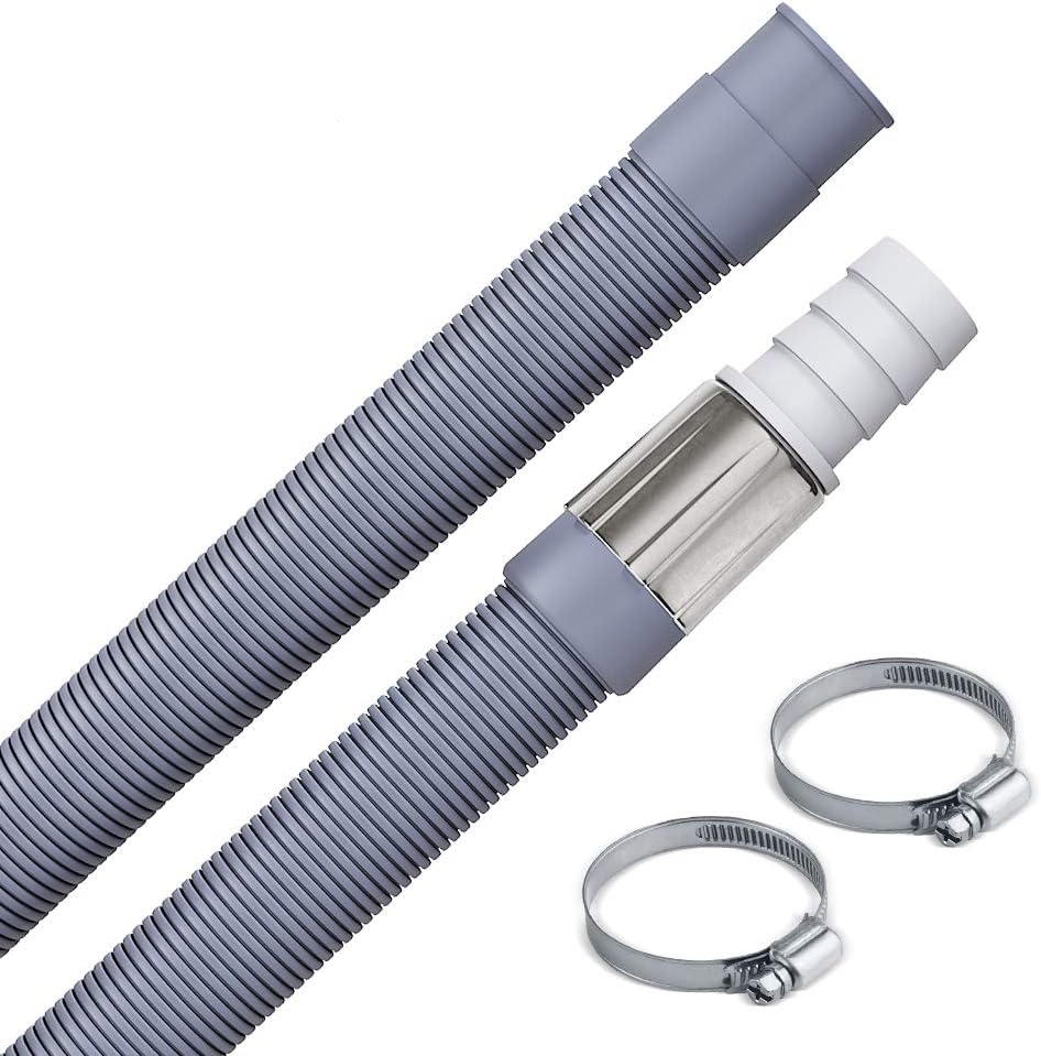 Ablaufschlauch Verlängerung mit Schlauchschelle für Waschmaschine Spülmaschine 2 m Waschmaschinenschlauch Verlängerung Ø 19mm Ablaufschlauchverlängerung für Geschirrspüler