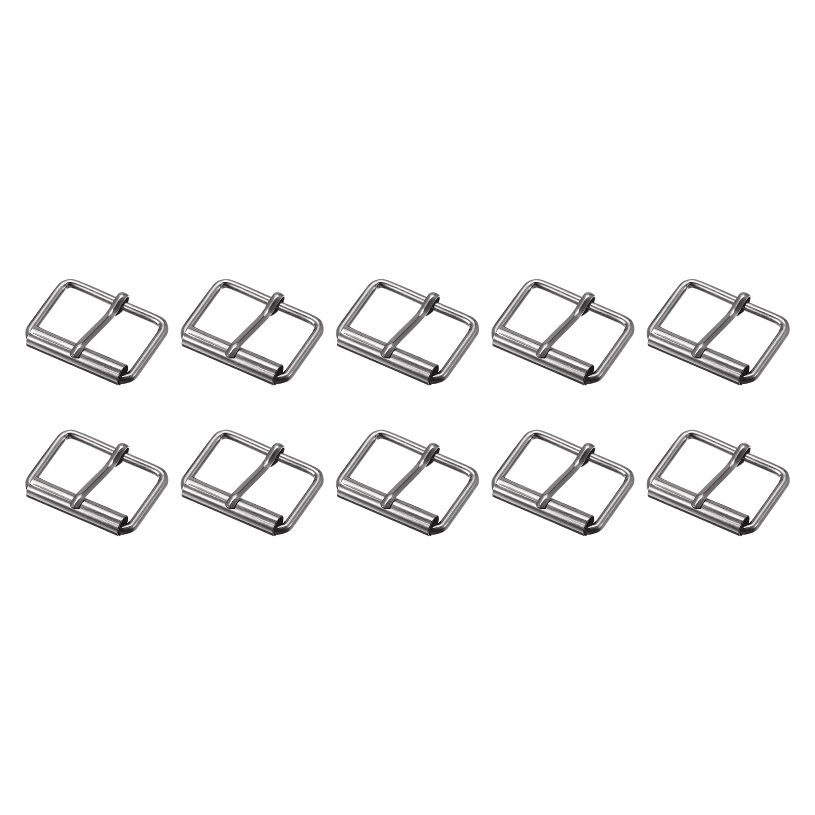 METALLIXITY Metal Roller Buckles (40mm/1.57inch) 10Pcs, Metal Belt Buckle Single Prong Belt Buckle - for Belts Bags Straps Hand DIY, Black