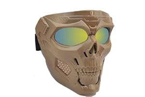 PPGAREGO Airsoft Mask | Ghost Mask | Motorcycle Face Mask | Skull Skeleton Mask | Airsoft Tactical Gear | for Halloween Paintball Game Party and Other Outdoor Activities