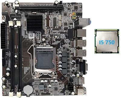 Wresetly H55 LGA1156 Desktop Motherboard DDR3 with I5 750 CPU