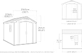 Keter Factor Outdoor Plastic Garden Storage Shed Beige 255 x 256.5 x 243 cm view 3