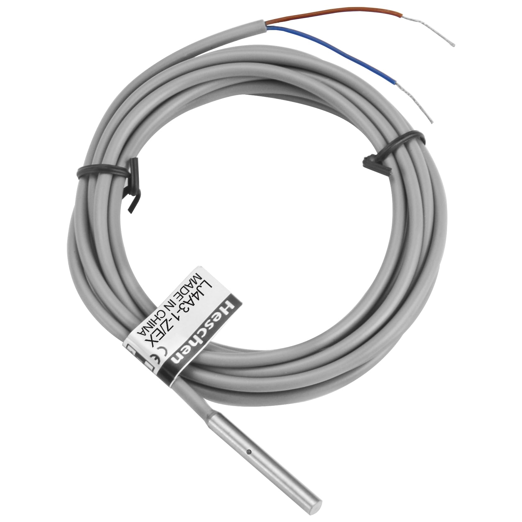 Heschen M4 Inductive Proximity Sensor Switch Shield Type LJ4A3-1-Z/EX Detector 1mm 10-30VDC 150mA Normally Open(NO) 3 Wire (DC NO)