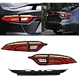 inginuity time LED Tail Lights & Tailgate Light For Toyota Corolla 2020 2021 2022 2023 4PCS Start Up Animation DRL Sequential Indicator Rear Lamp Assembly (Blackout)