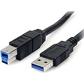 StarTech.com 6 ft / 2m Black SuperSpeed USB 3.0 Cable A to B - USB 3 A (m) to USB 3 B (m) (USB3SAB6BK)