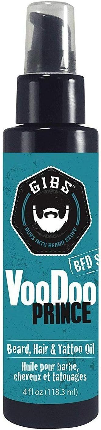 Guys Into Beard Stuff VooDoo Prince Beard Hair and Tattoo Oil 4 Oz