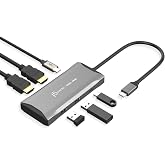 j5create USB-C Hub 4K@60Hz Dual HDMI with 100W PD Fast Charge | Supports MST Dual 4K HDMI Display for Windows Laptop, SuperSpeed 5GB USB-A x 2, USB-C x 1, HDMI (JCD396)