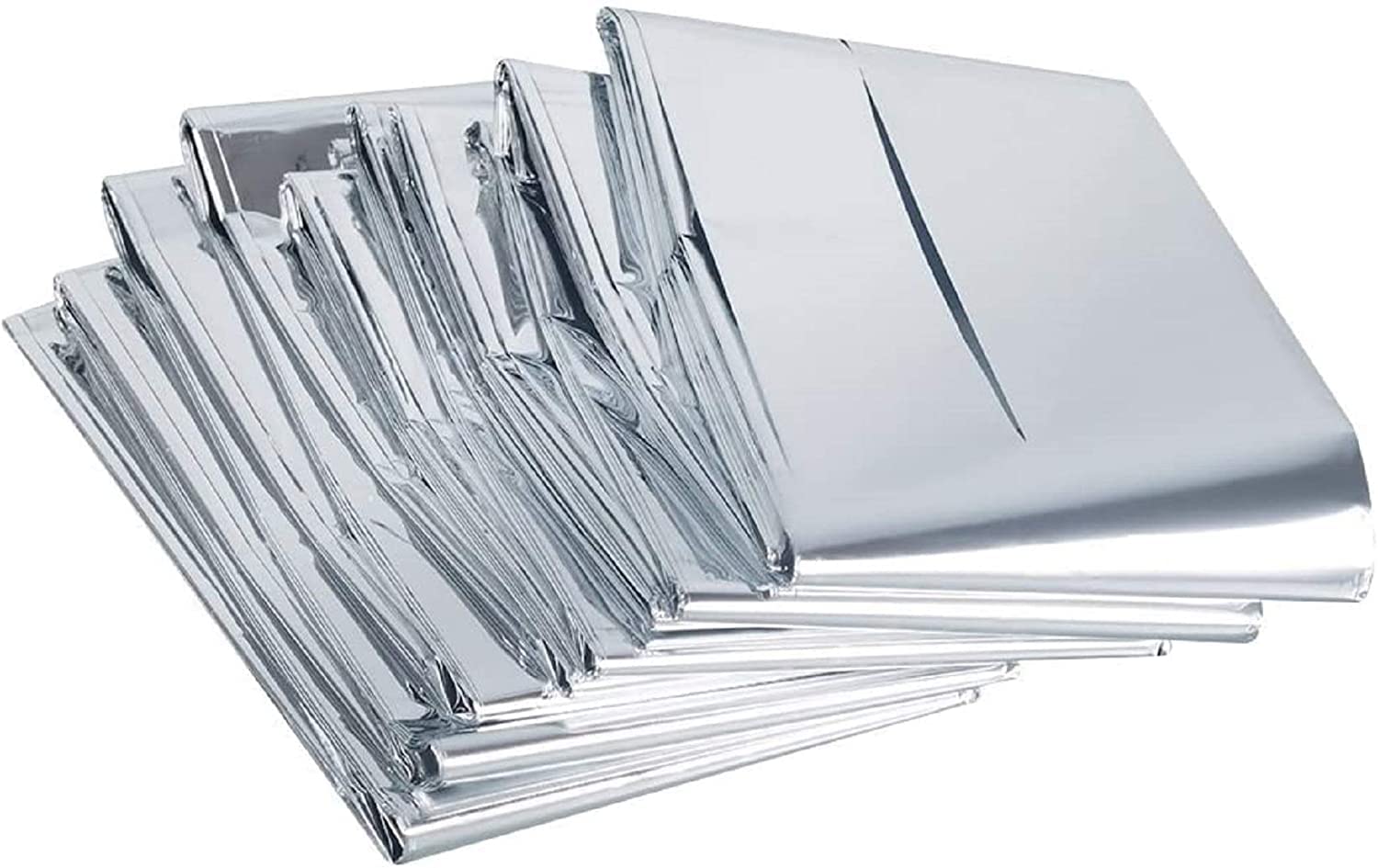 Namvo 5Pcs Emergency Thermal Blankets, 140cm*210cm Survival Reflective Thermal First Aid Foil Blanket Sleeping Bag for Outdoor Camping, Hiking