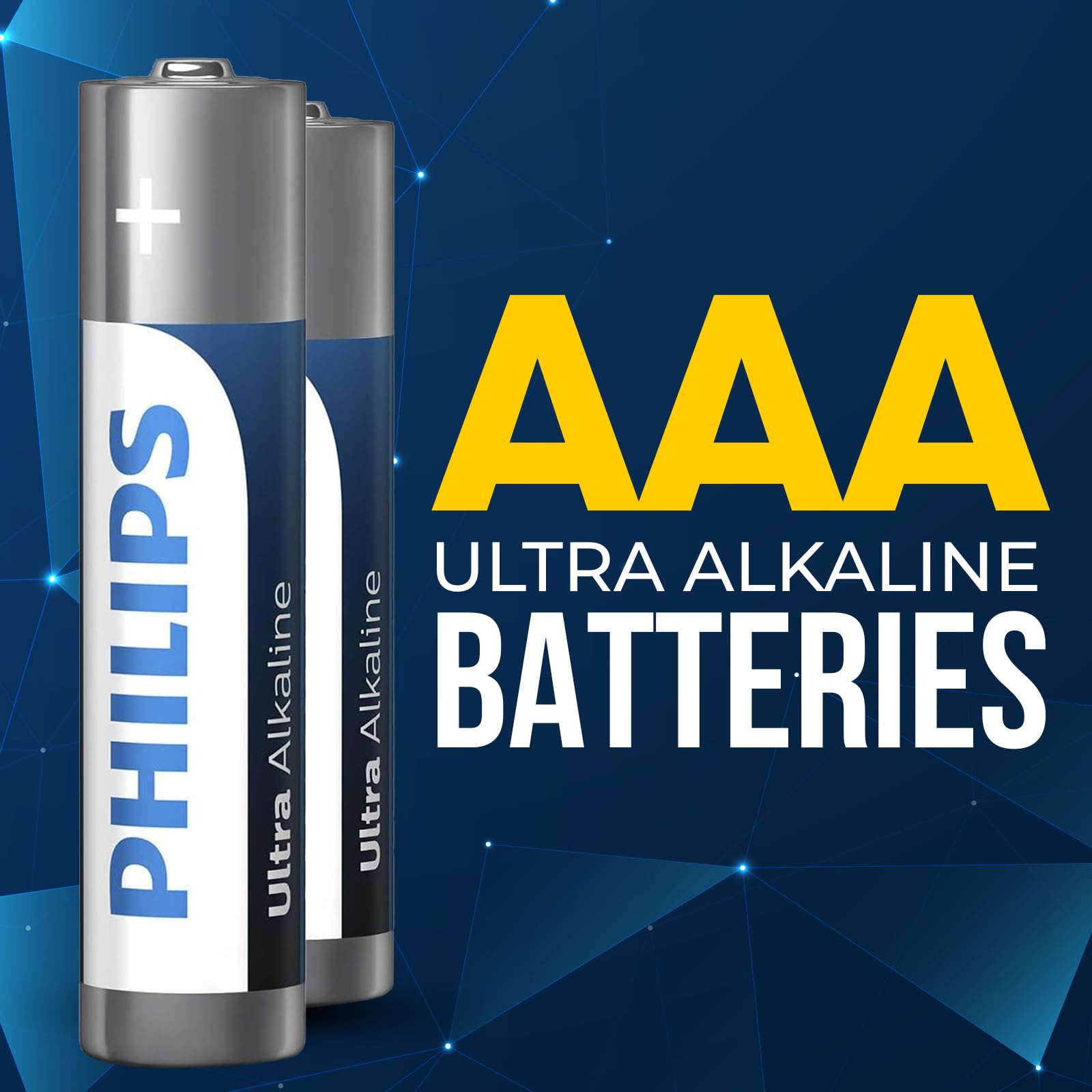 PHILIPS AAA Batteries, Ultra Alkaline Triple AAA Batteries 12 Pack, 1.5v Batteries 3A, Ultimate Long-Lasting Power for High-Drain Devices, 10-Year Shelf Life, Durable Leak-Proof Design.