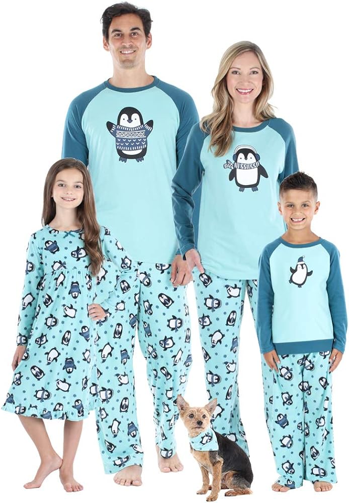 Our Family Pjs Matching Family Christmas Pajama Sets, Fleece Snowman at  Men’s Clothing store