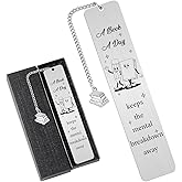 Zaamwoyy Funny Bookmark Gift for Book Lover, Inspirational Mental Bookmark for Reading Women Bookworm Bookish Nerd, Christmas Birthday Gifts for Girls, A Book A Day