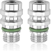 High Pressure AC Valve,Air Conditioning Service Port Includes Caps M12x1.5,AC Schrader Valve for MT0105, 800-955, 59946, GM 52458184, 15-5438,Compatible with GMC Chevy Select Models (2Pcs)