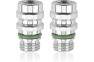 CZMZHFC High Pressure AC Valve,Air Conditioning Service Port Includes Caps M12x1.5,AC Schrader Valve Replacement for MT0105, 800-955, 59946, GM 52458184, 15-5438,Compatible with GMC Chevy Select Models (2Pcs)