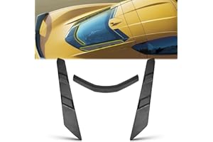 DSISIMO Rear Dry Bay Vent Blocks Cover & Rear Window Spoiler,Hatch Hood Wash Cover Compatible with for Chevy Corvette C8 Z51 Z06 E-Ray Stingray Coupe 2020-2025 Engine Bay Air Vent Inserts Protection