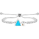 Hexagon/Mountain Mustard Seed Charm Bracelet Crystal Zircon Slider Adjustable Religious Jewelry for Ladies BFF Valentine's Day Birthday Fashion Gift