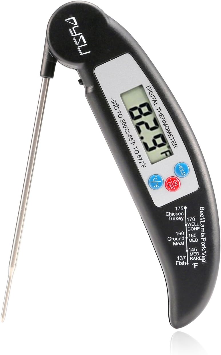 Instant Read Electronic Meat Thermometer, Super Fast Accurate Cooking Food Thermometer for Kitchen & Outdoor