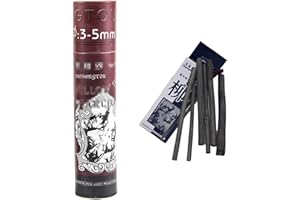 JinYu 31 Pcs Vine Charcoal, Soft, Black Charcoal Sticks for Drawing, Sketching, and Fine Art, Willow Sketch Charcoal Pencils for Drawing -2 Box (3-5mm&3-8mm)