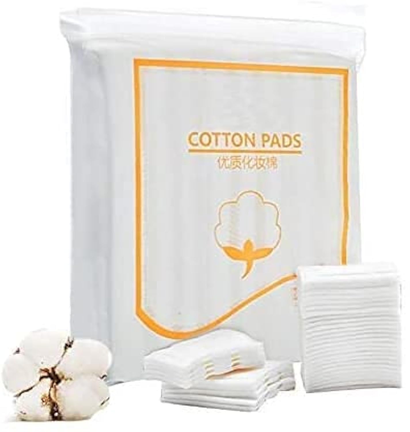 222pcs Premium Cotton Facial Cleansing Pad Thick Square Organic Cosmetic Makeup Cotton Pads Facial Soft Cotton Removing Nail Polish
