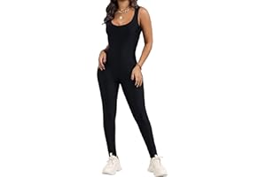 OVIGILY Womens Spandex Tank Unitard Dance Bodysuits Workout Jumpsuit