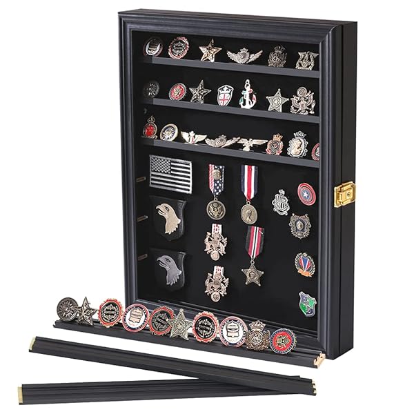VERANI MEDALS DISPLAY CASE WALL FRAME FOR COLLECTOR,...