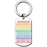 VIESUJI Mental Health Gifts Autism Keychain Positive Affirmation Keychain | Autism Student Calm Down Corner Gift Speech Respiratory Therapist Gifts Mental Health Keychain