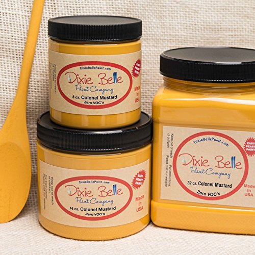 Dixie Belle Paint Company Chalk Finish Furniture Paint (Colonel Mustard) (16oz)