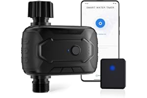 Sprinkler Timer for Garden Hose, Edicc Smart Hose Timer for Watering, APP Control, Weather-Based Automatic Rain Delay, Single Outlet Water Timer for Outdoor Hose, Lawn, Yard