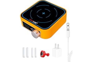 Rechargeable Magnetic Stir Plate, LVDALAB 3000RPM Mini Electric Magnetic Stirrer, 3000ml Lab Stirrers for Low Viscosity Liquid, No Heating, Adjustable Speed, 4 Stir Bars 1Retriever Included - Yellow