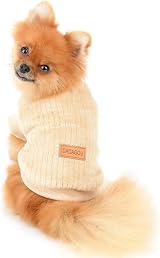 SMALLLEE_LUCKY_STORE Pet Ribbed Fleece Jumpers XS S Dog Cat Pullover view 6