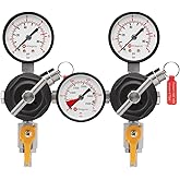 Kegco YH-76PRM-2 Commercial Grade Dual Body CO2 Draft Beer Regulator