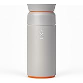 Ocean Bottle Brew Flask 12 oz | Insulated Travel Flask for Hot & Cold Drinks | Recycled Stainless Steel | Sustainable, Eco Friendly Gift (Rock Grey)